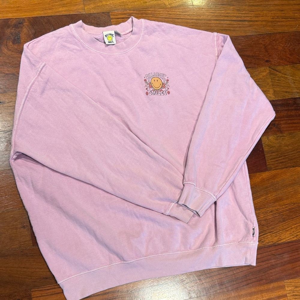 Billabong Light Pink Smiley Sweatshirt